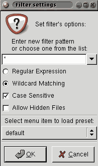 Filter options